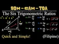 The Six Trigonometric Ratios SOH CAH TOA Trigonometry Math Tutorial Filipino