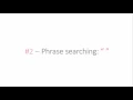 Advanced Search Techniques