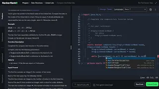14 HackerRank Compare Two Linked Lists Step-by-Step Solution
