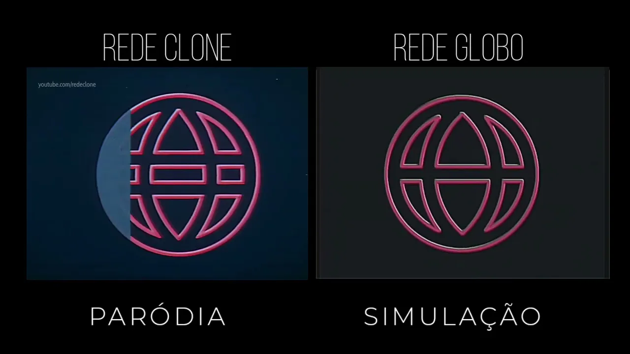 COMPARAÇÃO NOVA ID VISUAL REDE GLOBO/REDE CLONE