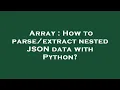 Array How to nested JSON data with Python