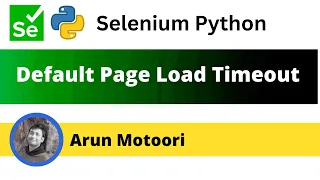 Default Page Load Timeout for web pages in Selenium Selenium Python
