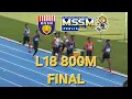 Download Lagu L18 800M Akhir Final Kejohanan Olahraga MSSM 2025 - 19 Aug 2025