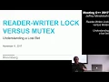 Reader-Writer Lock versus Mutex - Jeffrey Mendelsohn
