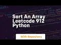 Sort an array leetcode 912 python