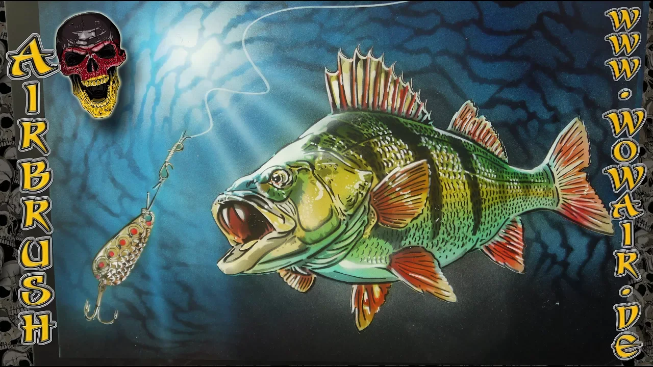 Airbrush by Wow No.775 " Fisch No 2 " mit deutschem Kommentar