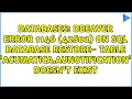 DBeaver Error 1146 42S02 on SQL database restore - Table acumatica AUNotification doesn t exist