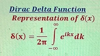 Representation of Dirac delta function using infinite Fourier transform and Inverse transform