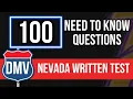 Nevada DMV Written Test 2026 100 Need to Know Questions