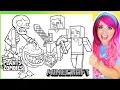 Coloring Minecraft Plants vs Zombies Coloring Pages Minecraft Steve Alex PVZ