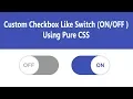 Custom Checkbox Like Switch Pure CSS W3FARMERS