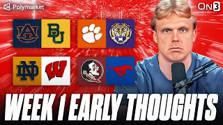 College Football Week 1 EARLY Thoughts