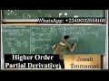 Higher Order Partial Derivative Higher Order Partial Differentiation