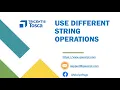 Tosca Tutorial Lesson 39 - Use String Operations Find length Convert To Uppercase Occurences