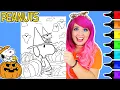 Coloring Snoopy Woodstock Peanuts Halloween Coloring Page Ohuhu Art Markers