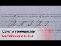 How to Write Cursive 3 - Lowercase r s x z