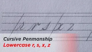 How to Write Cursive 3 - Lowercase r s x z