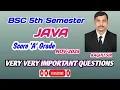 Java important questions 2025 BSC 5th Semester