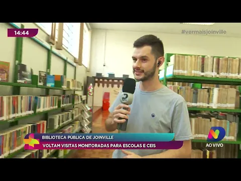 Biblioteca pública de Joinville: voltam visitas monitoradas para escolas e CEIs