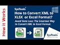 Convert XML to XLSX File Batch Convert XML to XLSX Using Python Excel XML to XLSX Converter