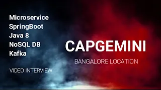Capgemini Java spring boot microservice Technical Interview Round 1