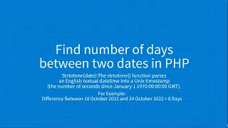 Find number of days between two dates in PHP