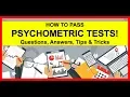 HOW TO PASS Psychometric Tests Example Questions Answers Tips Tricks