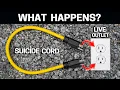 What Happens When You Plug a SUICIDE CORD in a LIVE OUTLET Do Not Try This Ever