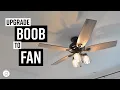 DIY How to replace a light fixture with a ceiling fan - Install a ceiling fan CHECK DESCRIPTION