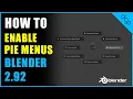 Enable Pie Menus in Blender 2 9 - Blender Tutorial