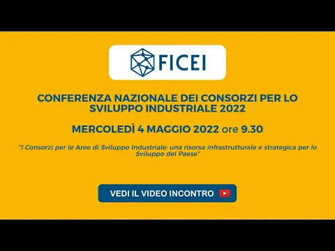 CONFERENZA NAZIONALE DEI CONSORZI PER LO SVILUPPO INDUSTRIALE