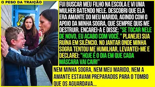 Vi uma mulher batendo no meu filho e descobri que era a amante do meu marido...