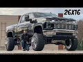 CHROMED OUT FTS Lift Kit on a Silverado 2500 with 26x16 KG1 Forged Wheels