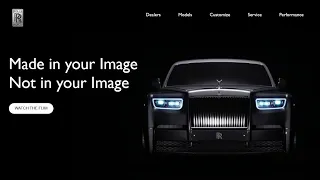 Create a Responsive Car Website Design Using HTML CSS Rolls Royce Car Website with sourcecode