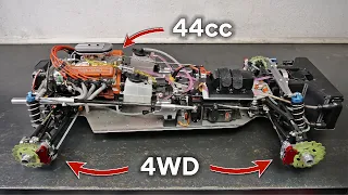 MID Mounted V8 on 5th Scale RC Car!