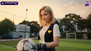 Android 18 Plays Football Live Action AI 4K Dragon Ball