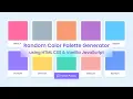 Create A Random Color Palette Generator in HTML CSS JavaScript