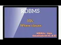 WHERE Clause in SQL SELECT UPDATE DELETE command with WHERE clause Tamil