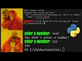 Force user to enter a number in Python Python Tutorial for Beginners