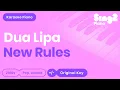Download Lagu Dua Lipa - New Rules (Piano Karaoke)