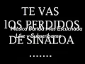 Te Vas Los perdidos de Sinaloa ( Letra )