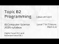 Topic B2 Programming Java IB Computer Science 2025 syllabus