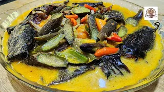 MANGUT LELE ASAP PAKAI TERONG TELUNJUK, NASI JADI CEPAT HABIS.