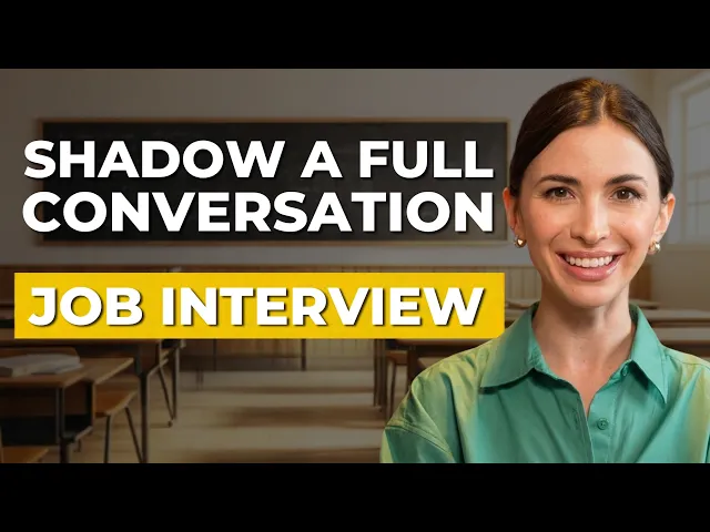 Video: Shadowing English Speaking Practice: Job interview in English
