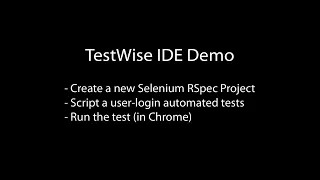 TestWise Create Selenium RSpecTest