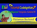 Tutorial Codeigniter Konfigurasi Template AdminLTE Ke Dalam Codeigniter