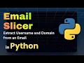 Email Slicer - Extract username and domain from an email