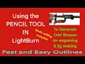 Using the Pencil tool Node editing in LightBurn to generate outlines for engraving and jig making