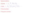 Finding the general term for linear number patterns