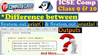 System out println java Difference between system out println and System out print in java